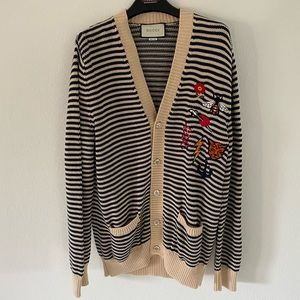 Gucci embroidered oversized cardigan Authentic